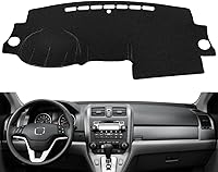 Vista 2 de Cubierta de salpicadero personalizada para Honda CRV 2007 2008 2009 2010 2011, cubierta de salpicadero, protector de alfombra (07-11 negro) Z09