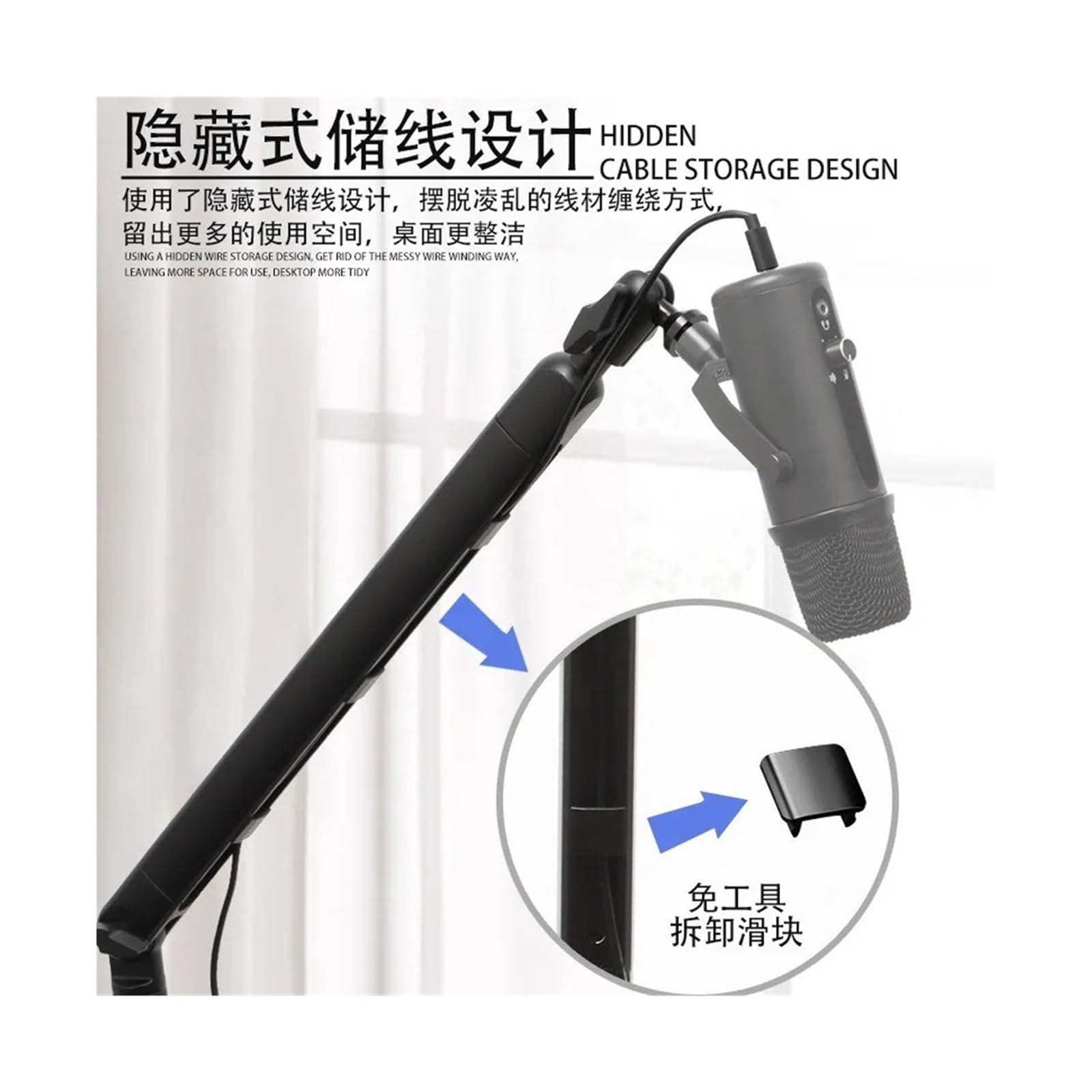 Soporte De Brazo For Micrófono Soporte De Aluminio Plegable Móvil