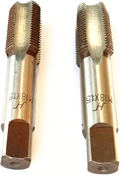 AtticZone M18 x 1.5 Metric Hand Thread Tap, Right Hand, Alloy Tool Steel