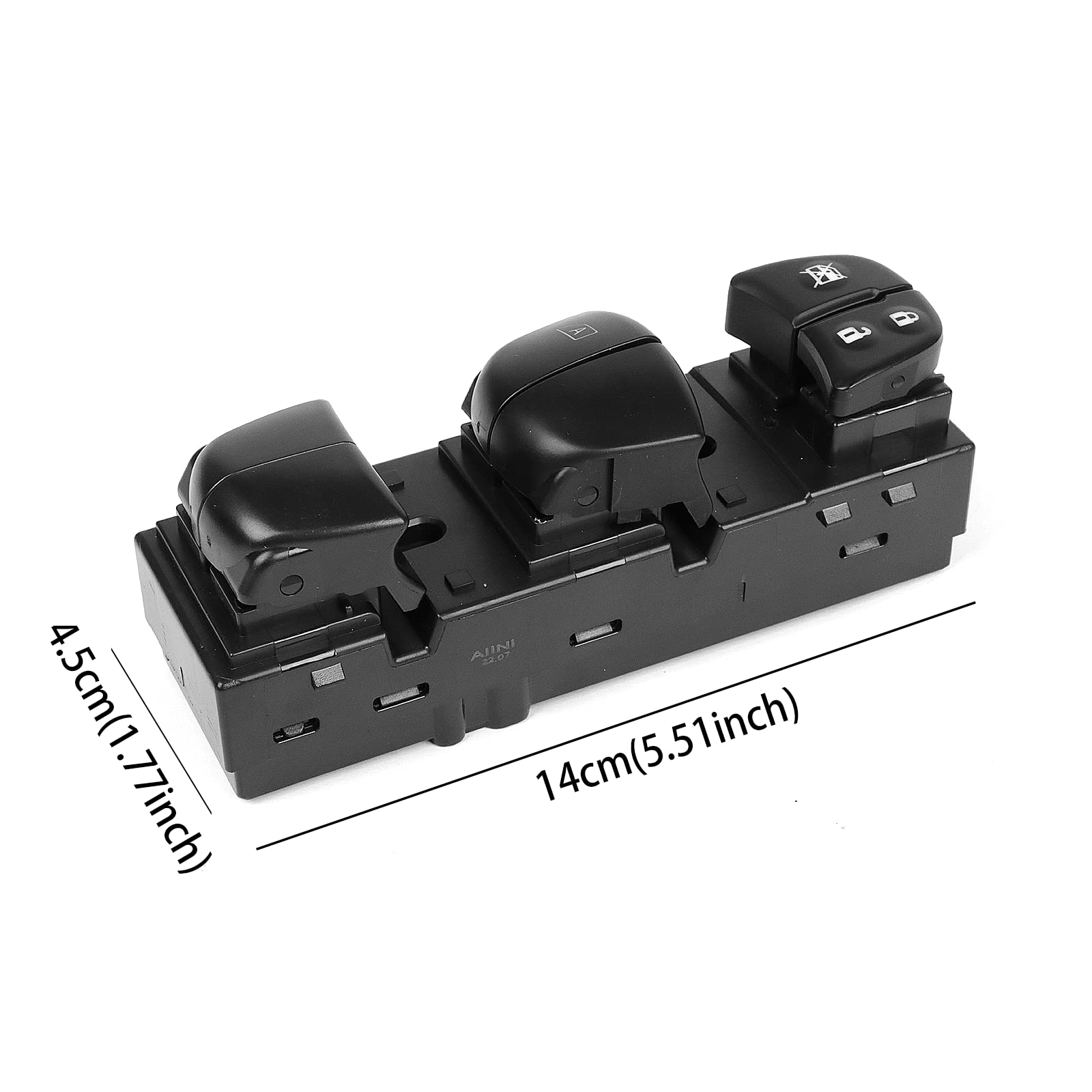 KOAUTO Power Window Control Switch Front Left Driver Side Fit for 2013-2018 Nissan Altima Leaf Frontier Tiida 2014-2019 Rogue 2013-2019 Sentra, 25401-3TA5A, 25401-3SH1A, 25401-3NF0A.