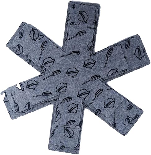 Miniatura 2 de DOITOOL Juego de 3 protectores de ollas y sartenes separadores de ollas para utensilios de cocina, protectores de ollas y sartenes Protector de