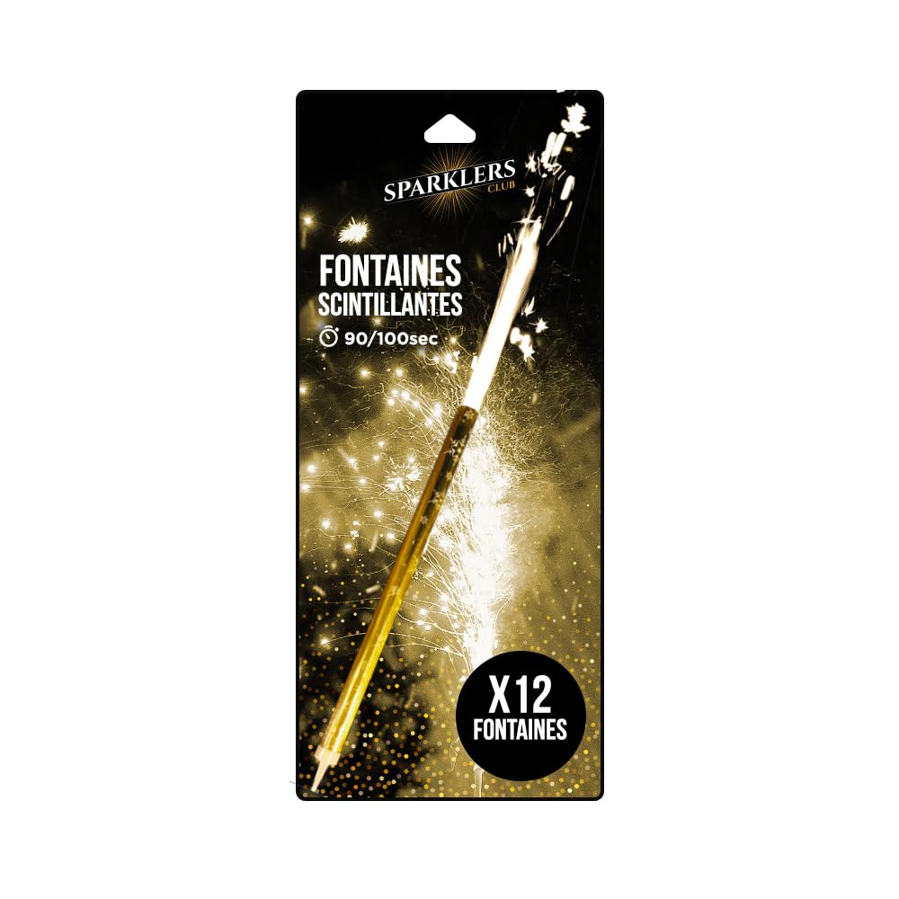 Lot De 50 Cierges Magiques Grand Modèle SPARKLERS CLUB 40-45cm - 70 Secondes D'Étincelles Pour Anniversaires Et Fêtes Inoubliables