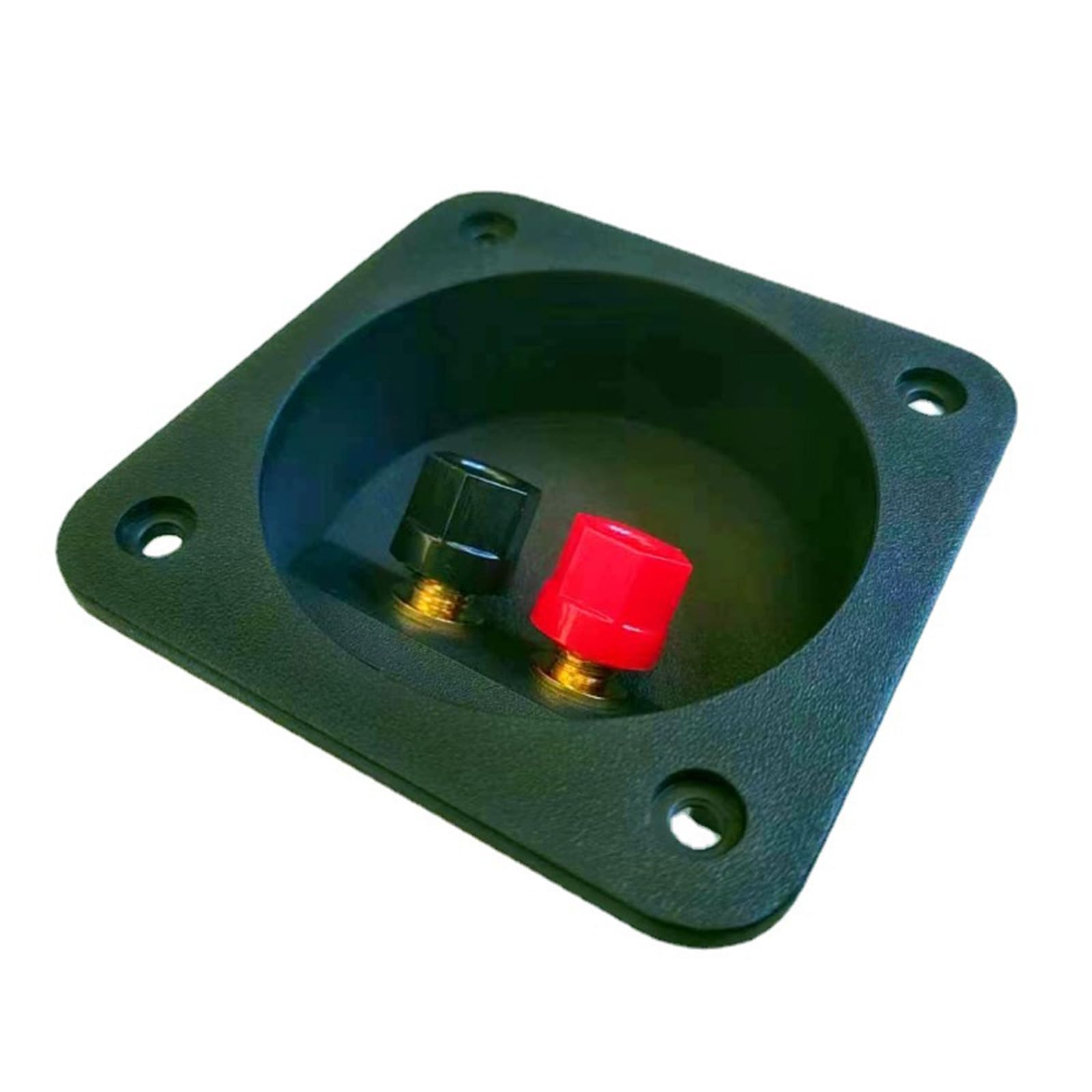 2 Way Terminals Cup Connectors for Speakers Box Subwoofer Banana Terminals Square Screw Type Black Color Speakers