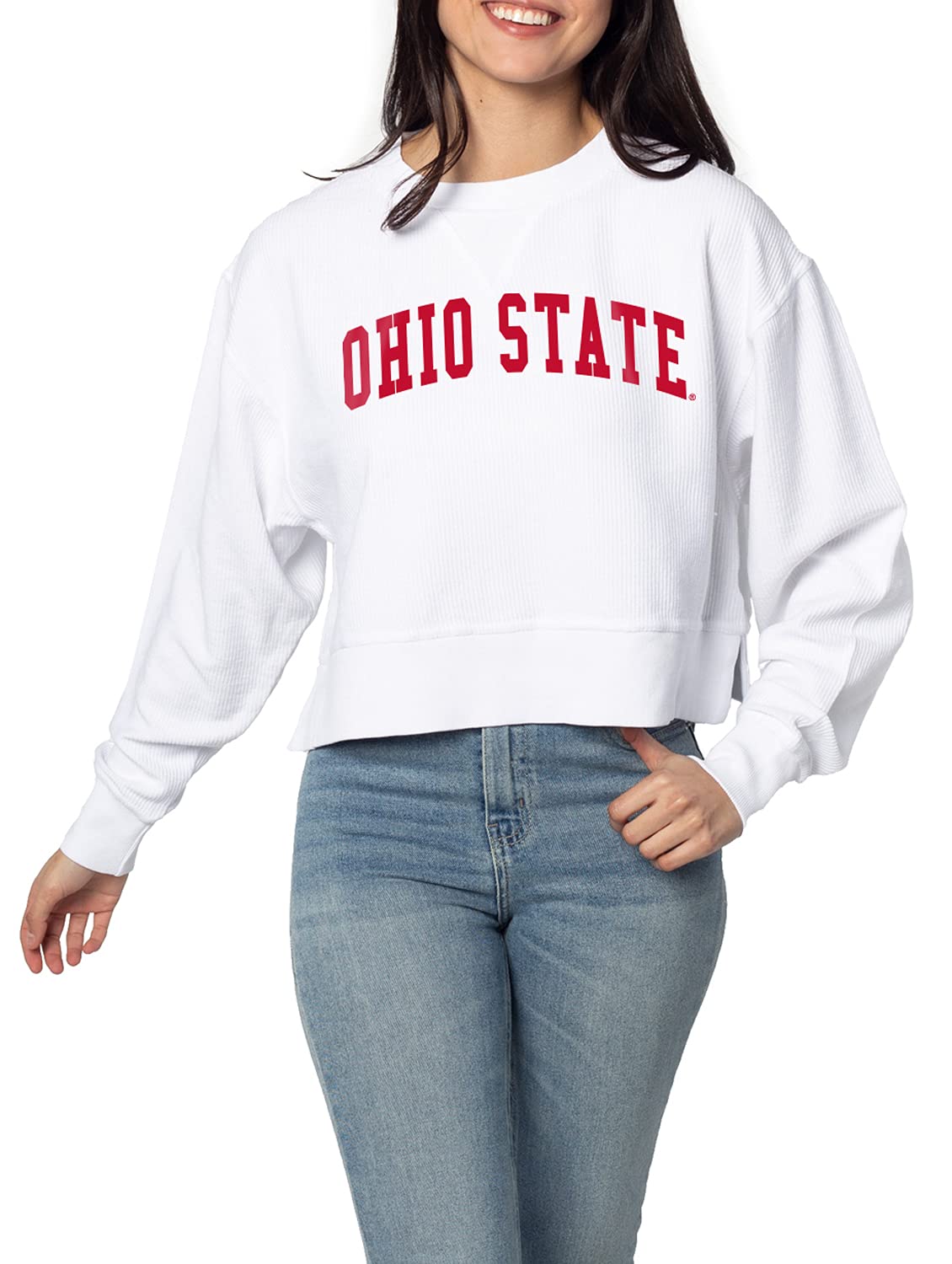 chicka-d NCAA womens Corded Boxy Pullover
