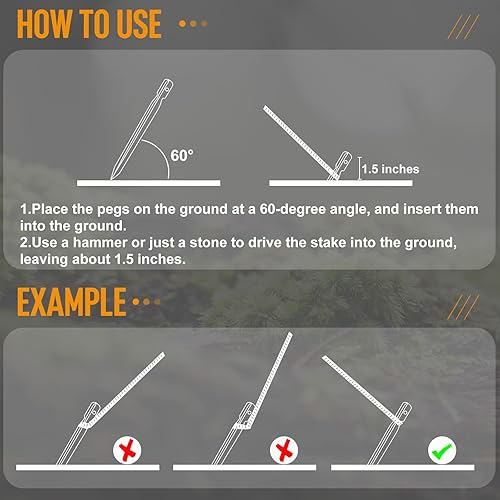 Miniatura 7 de Grassman Paquete de 16 estacas para tienda de campaña, estacas de aluminio 7075, clavijas de tierra ligeras y resistentes, estacas de metal