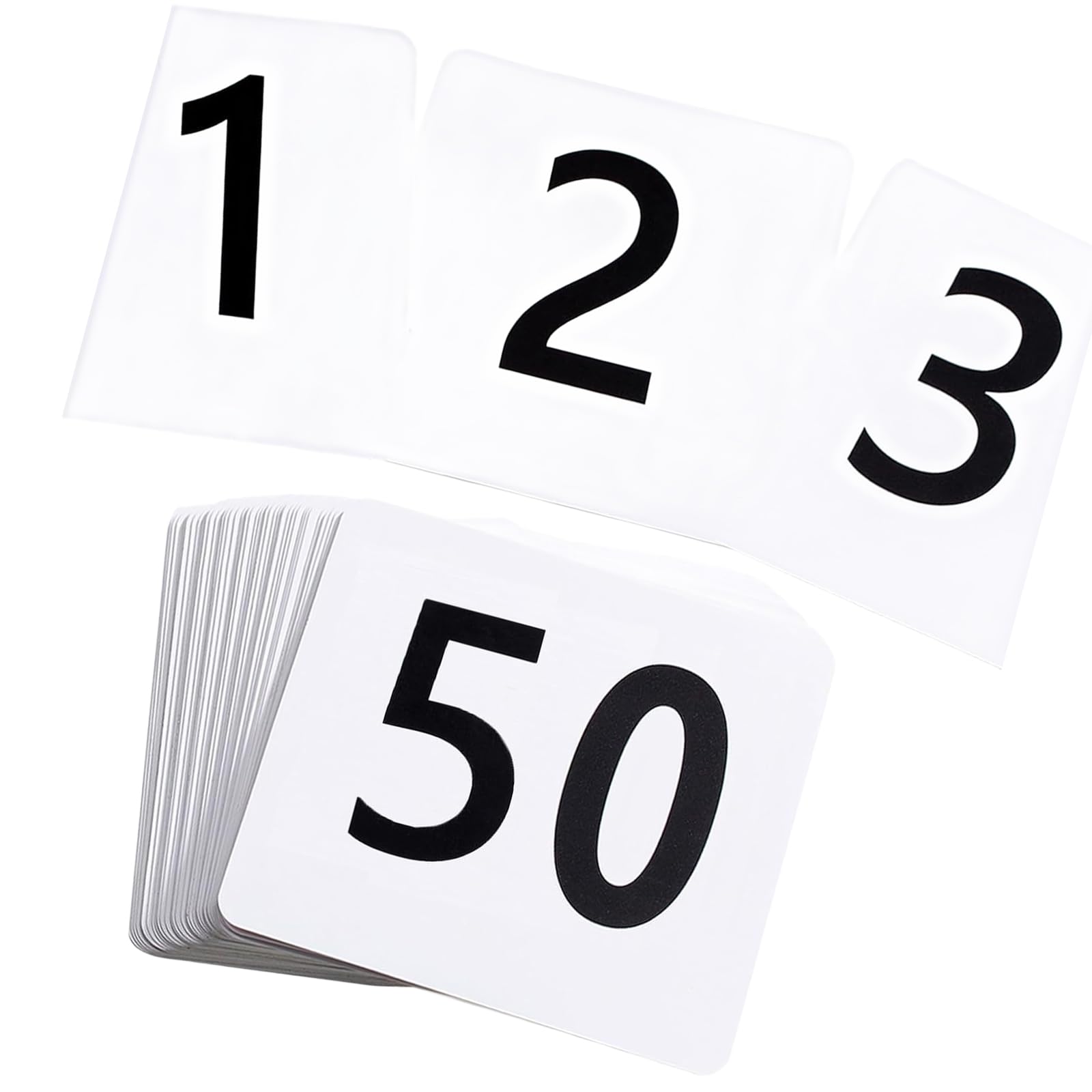 Buxuaaaa Sided Number Cards for Event Planners and Educators Clear Print Seating Cards Party Seating Arrangement Supplies Table Numbers