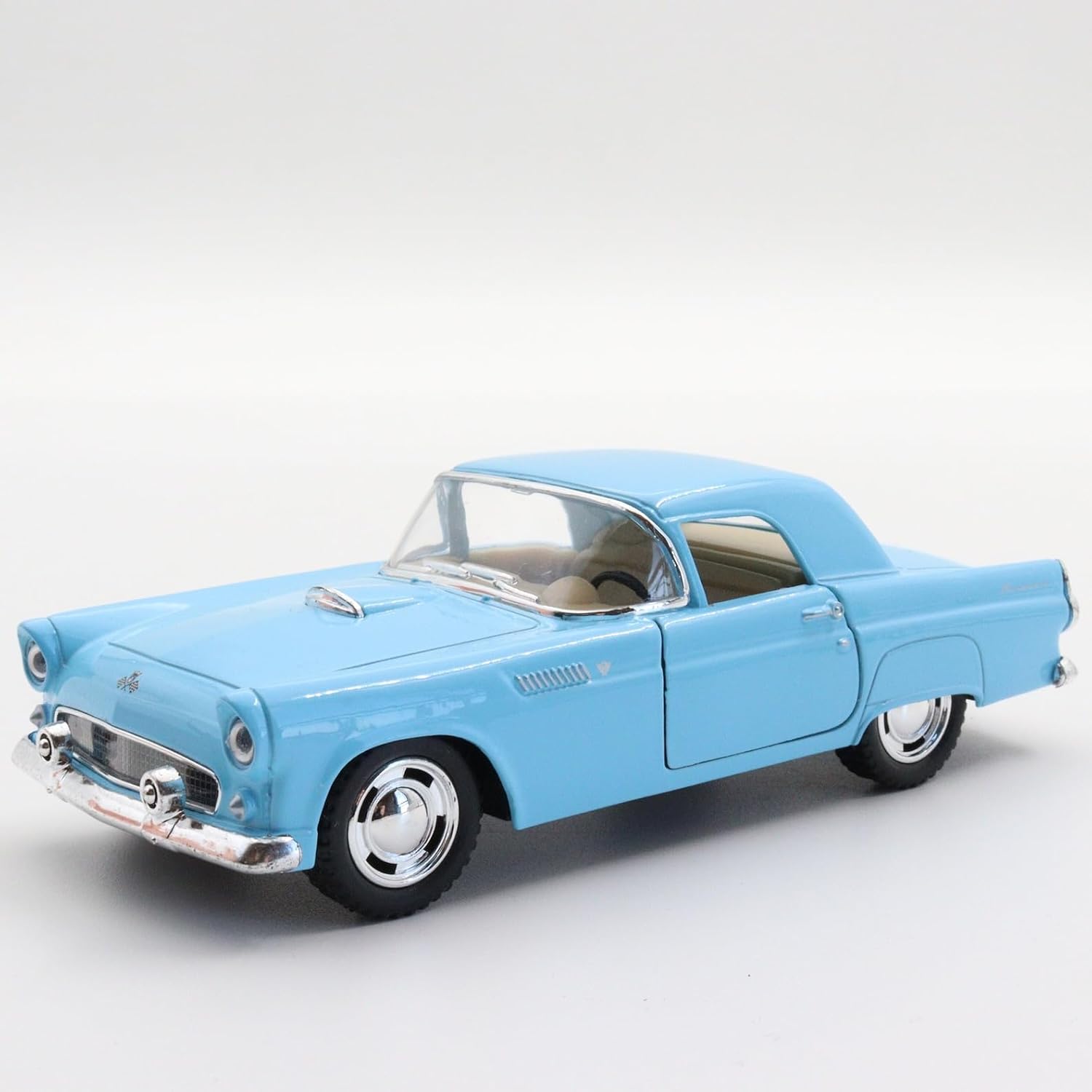 KiNSMART - 1955 Ford Thunderbird Hard Top 5" 1:36 Scale Metal Model Toy Classic Car (Yellow) image 2