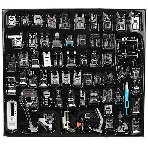 YWNYT Sewing Machine Presser Foot Feet Kit Set,Fits for Brother, Baby Lock, Singer, Elna, New Home, Simplicity, Janome, Kenmore, and White Low Shank Sewing Machine (62PCS)
