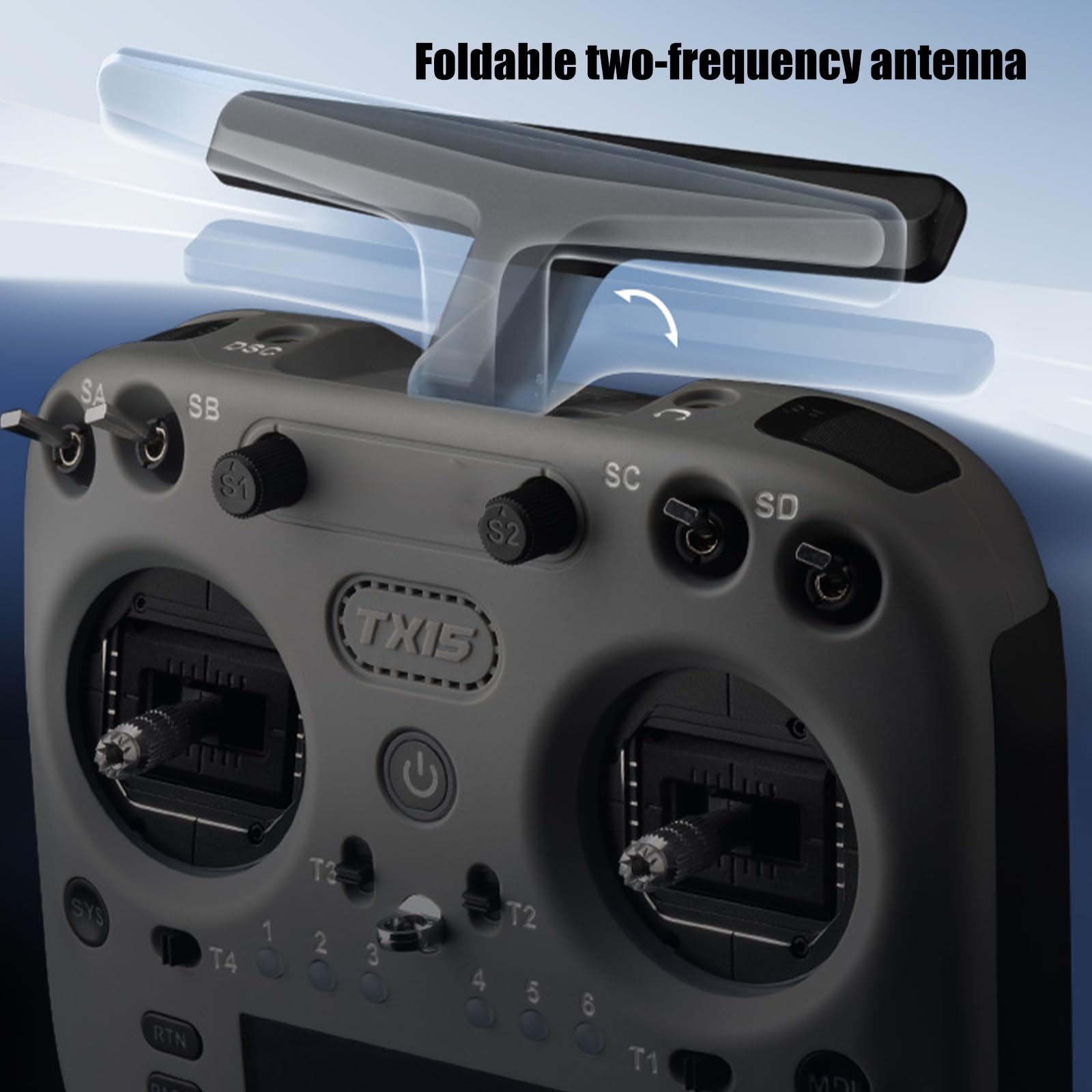 Radio with Foldable Antennas and 4GB Flashing Storage for RadioMaster TX15 Smooth Operations in Complex Environment Touchscreens Radio Controller — view 7