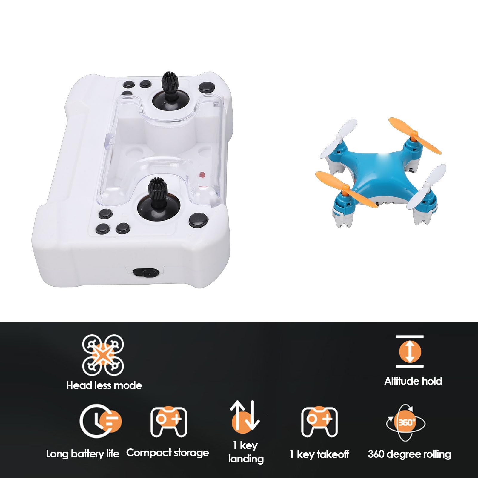 Fabater Mini Drone Radiocomandato, con Luce LED