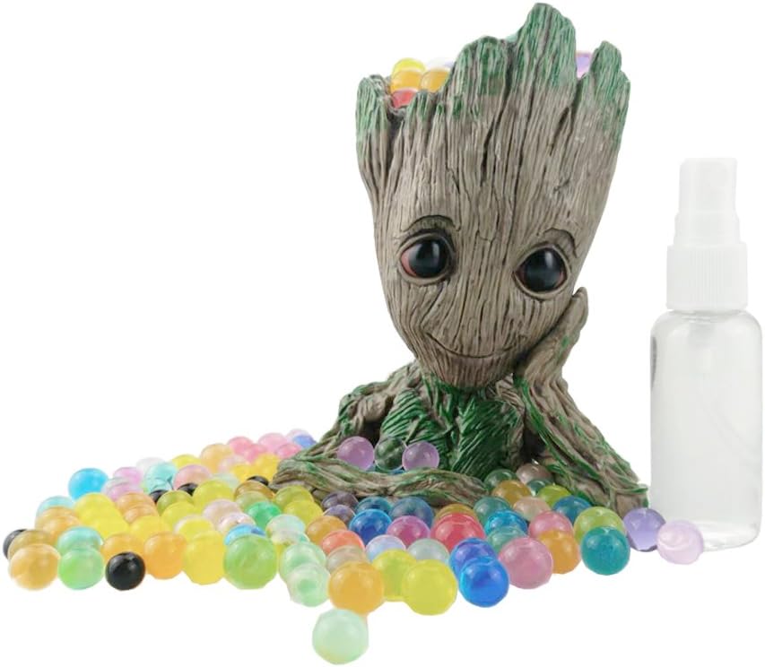 Baby Groot Flowerpot, The Guardians of Galaxy Flower Pot Cute Baby Action Figures Model Toy Pen Pencil Holder PVC Plant Holder (1 PCS)