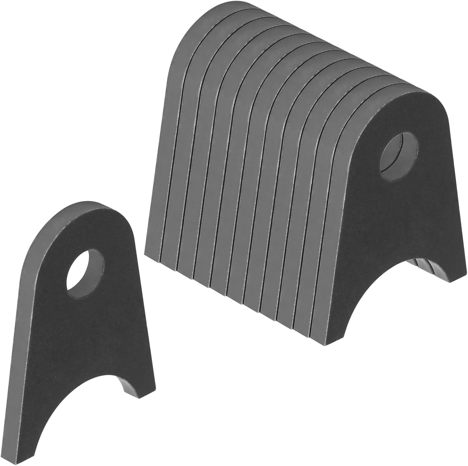 Fanmao 12 Pack Weld-On Shock Tabs for 1.5" Round Tube - 2-1/2" Height Chassis Frame Mounts, Universal Low Carbon Steel