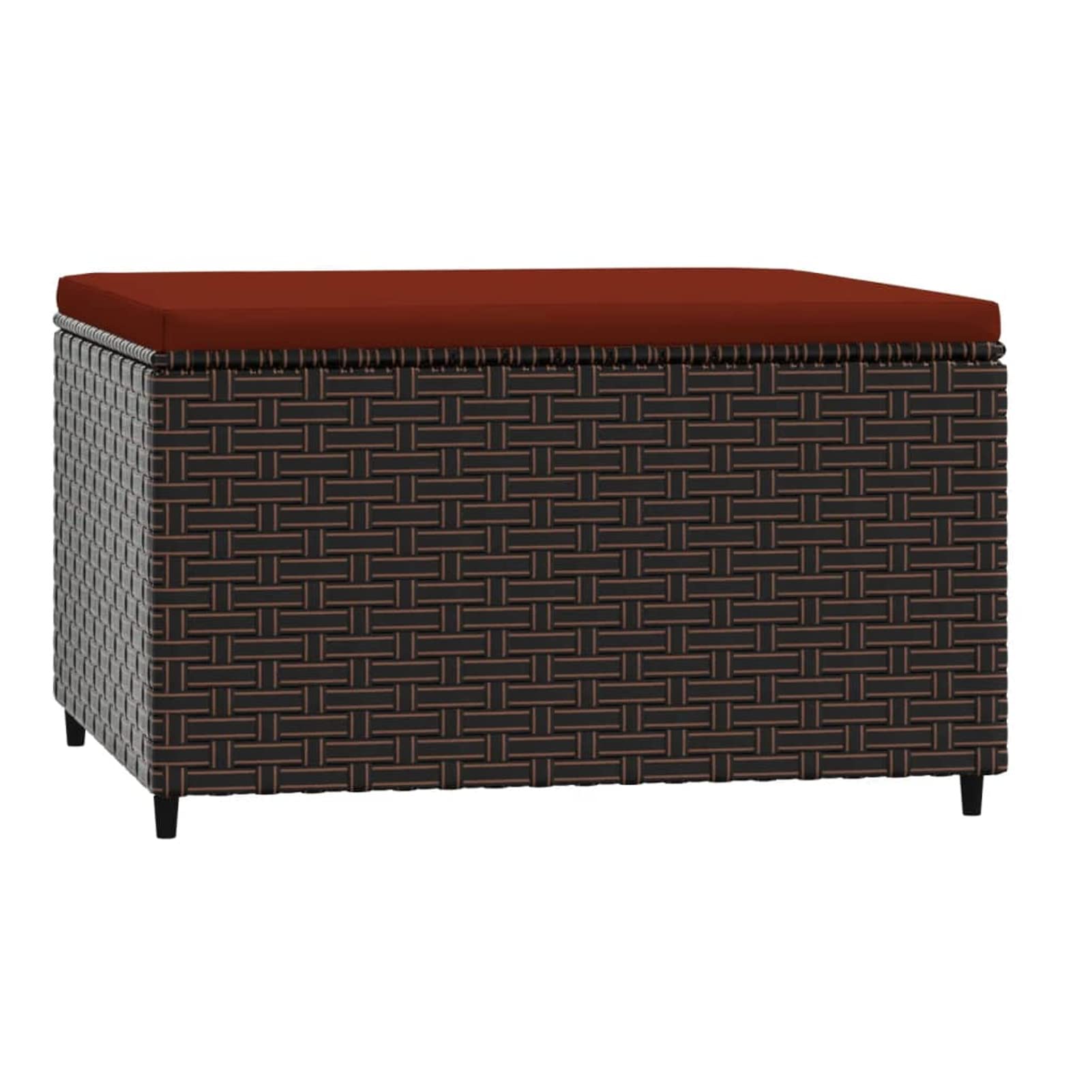 Zestaw mebli ogrodowych, sofa ogrodowa, sofa balkonowa, mały balkon, do użytku na zewnątrz, na balkon, kanapę, taboret ogrodowy, brązowy