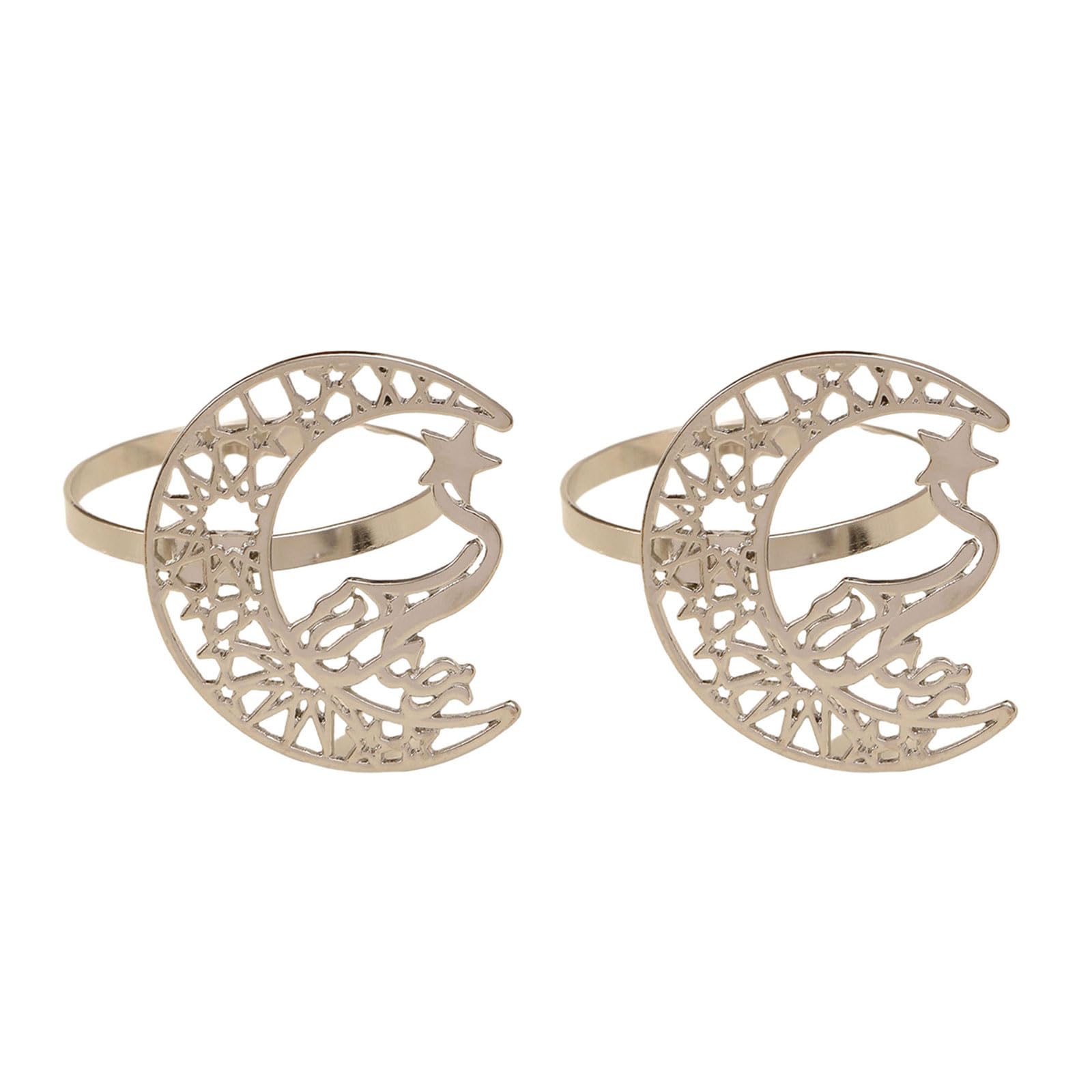 Of 2 Exquisite Napkin Rings Hollowed and Star Napkins Holder Napkin Buckles for Home Dining and Parties Sophisticated Decor