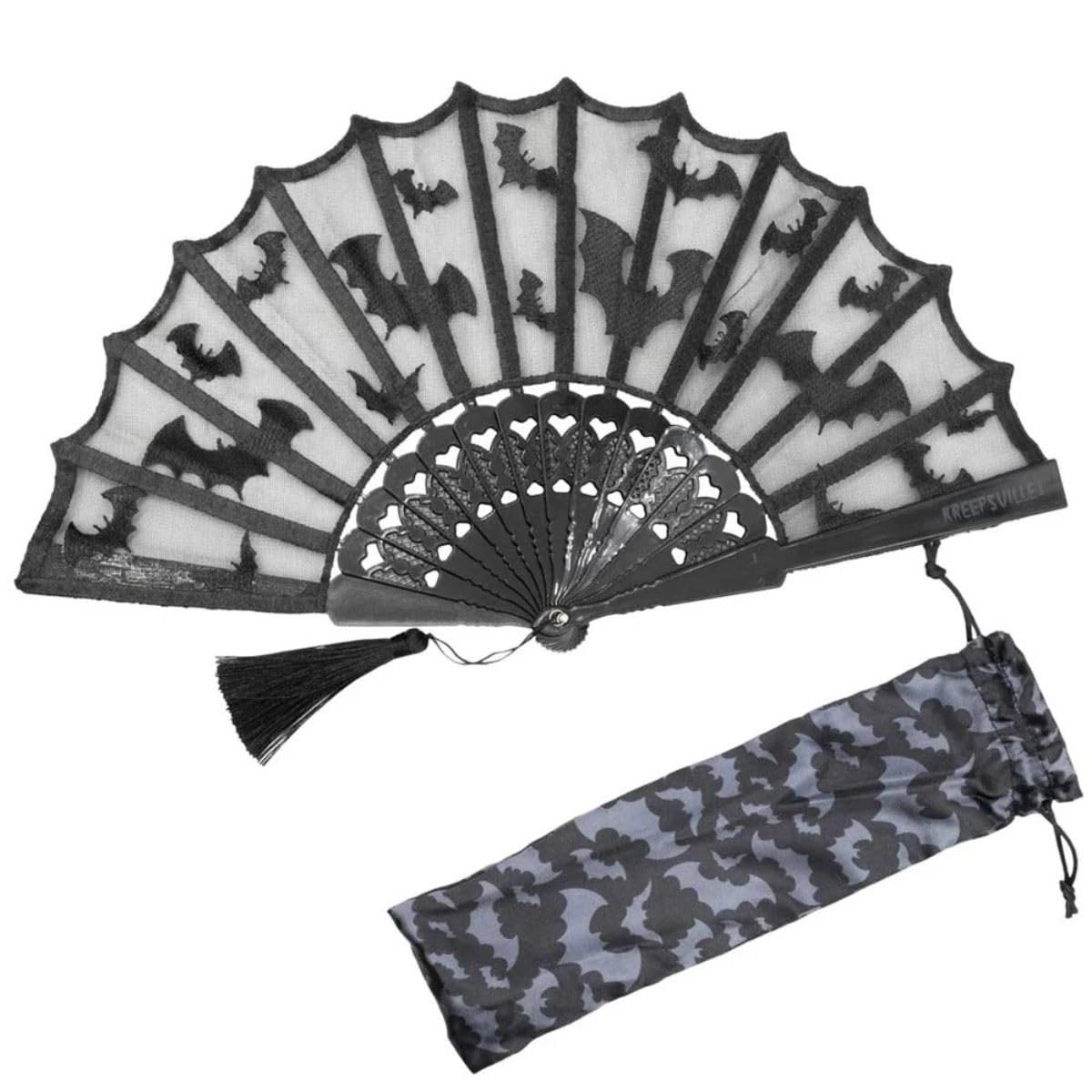 Amazon.com: kreepsville 666 Hand Fan - Gothic Bat Lace, Folding