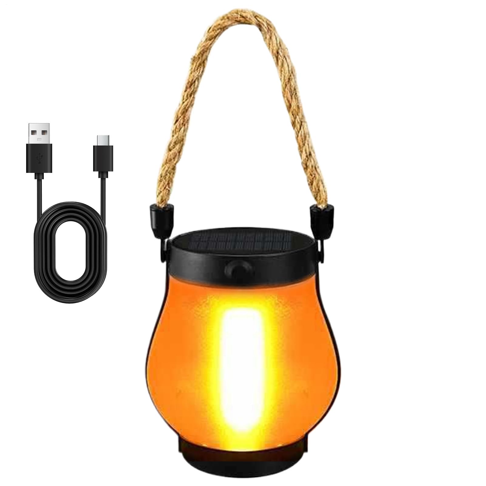 Farol solar de exterior con llama impermeable y diseño recargable para decorar el jardín 8