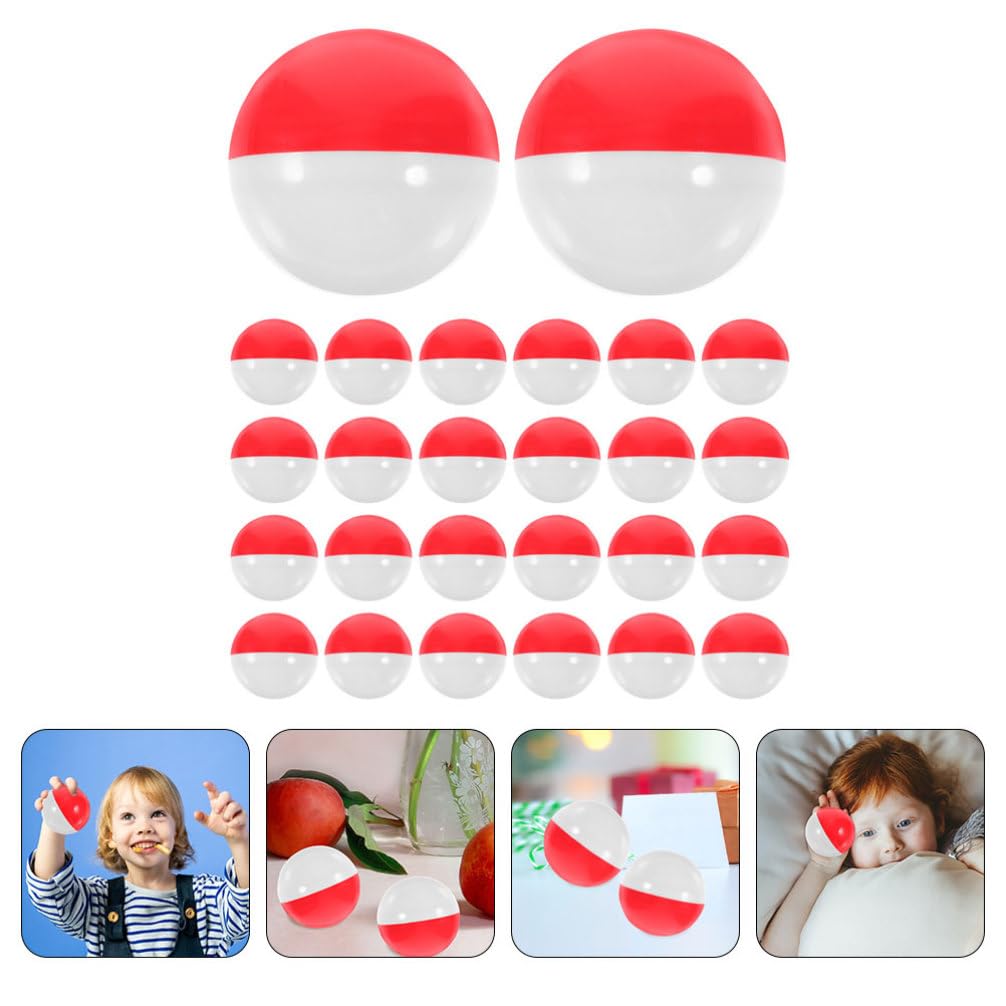 HOLIDYOYO 50pcs Fillable Empty Balls Plastic Packaging Balls for Toys Candy Elegant Decorative Capsules Smooth Surface for Parties Events