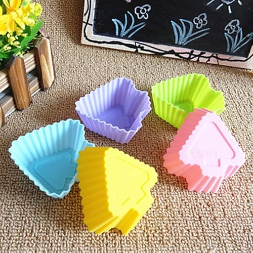 1pc aléatoire Colorful Forme Silicone Cupcake Moule Muffin Baking Poltry Tools Cover