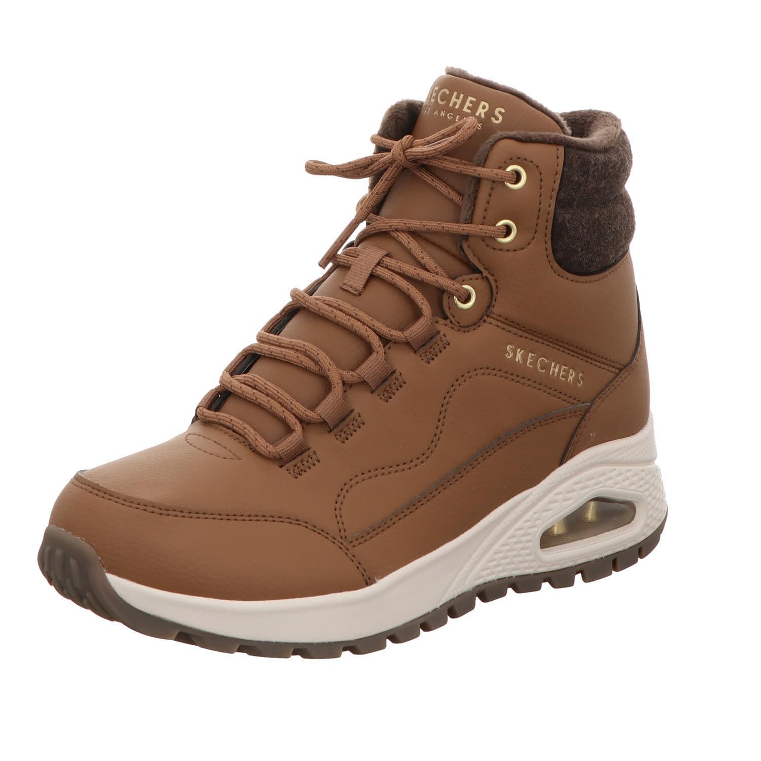 Skechers Women's Uno Rugged Natures Bliss Boots, Wheat Duraleather/Wool, 4 UK