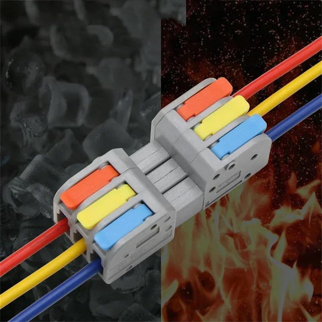 Mini Quick Wire Connectors Push-In Butt Conductor Compact Electrical Wiring Connector Universal Terminal Block