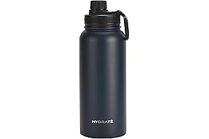 HYDRATE Insulated Stainless Steel Water Bottle with Handle for Hydration on the Go
