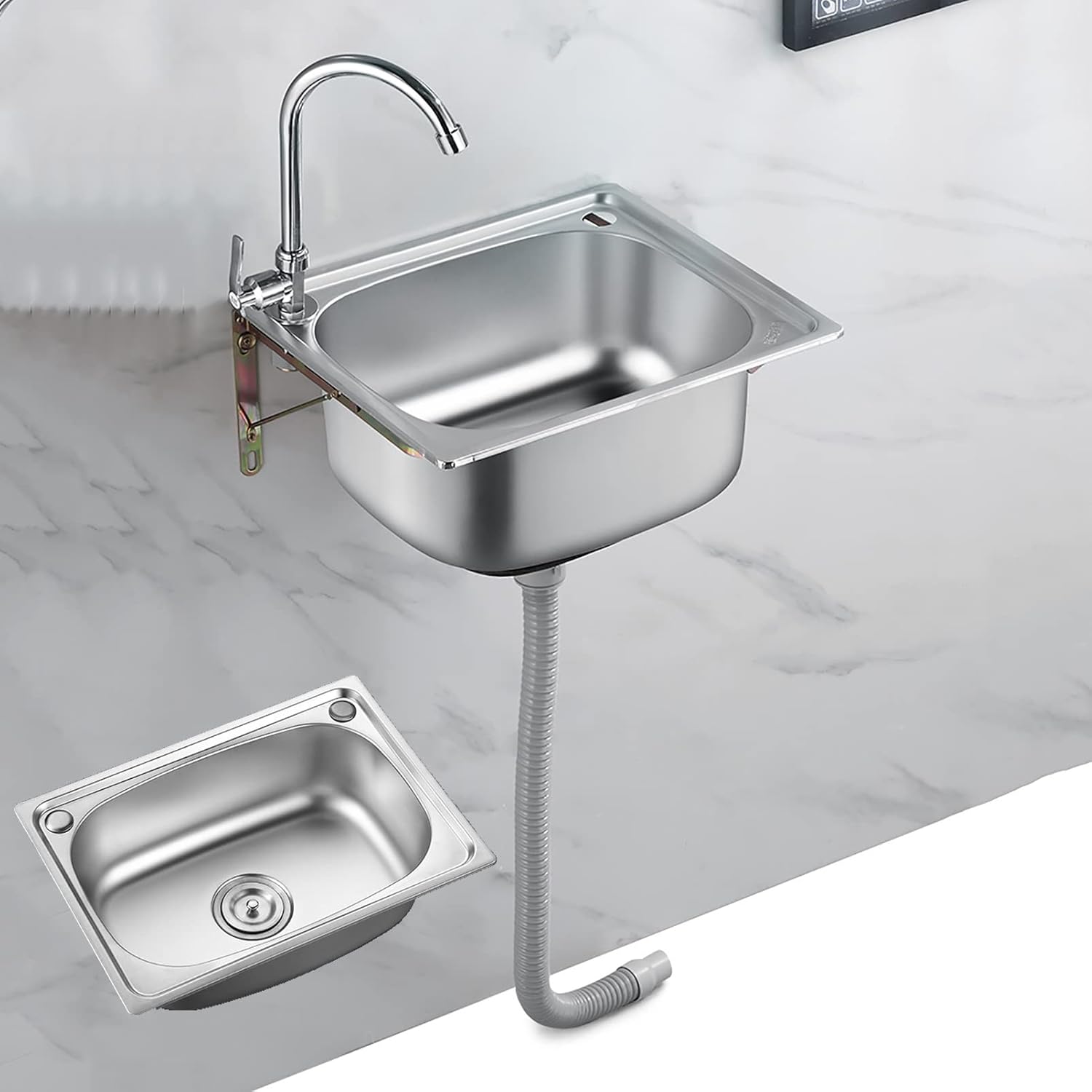 Yofsza Commercial Stainless Steel WallMount Hand Sink