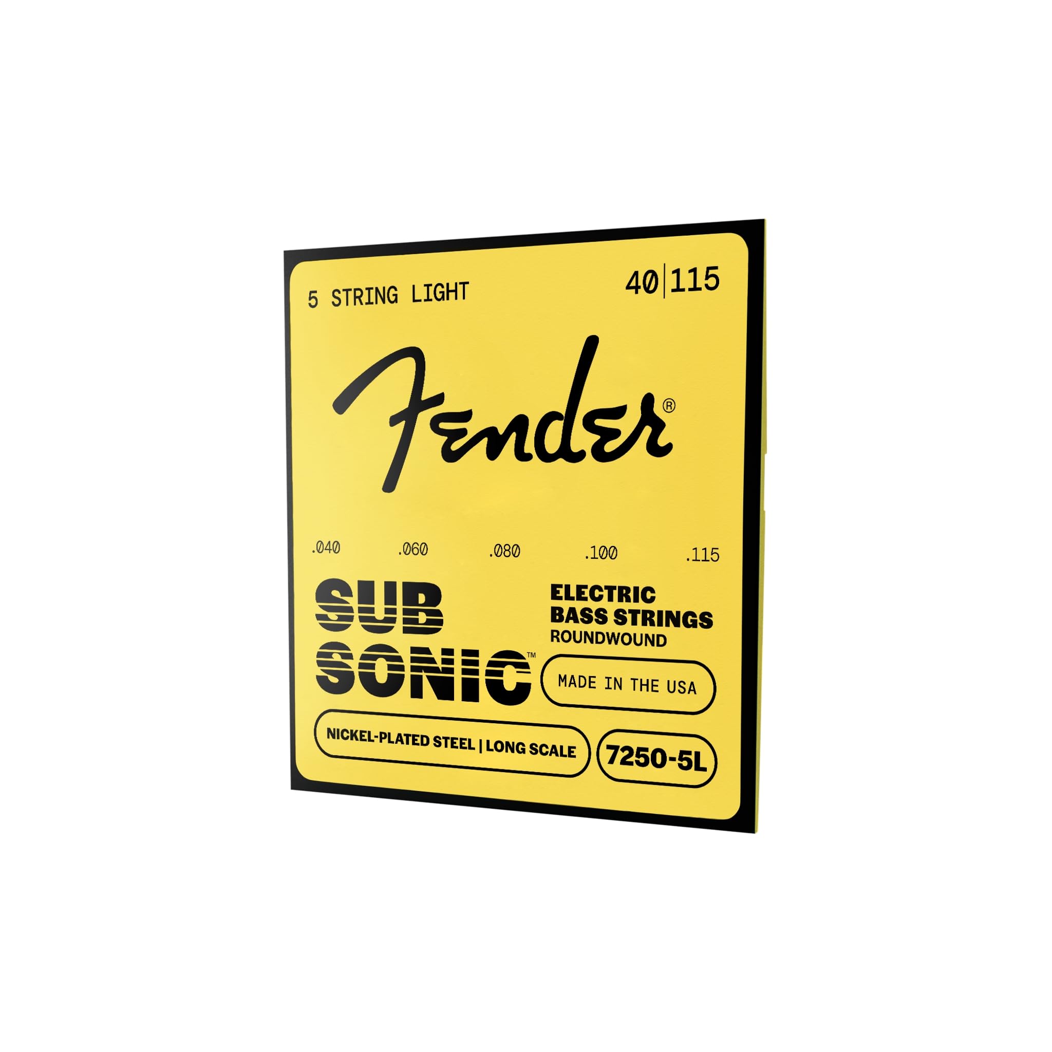 Fender 5-String Super Bass 7250-5L Nickel-Plated Steel Long Scale Bass Strings