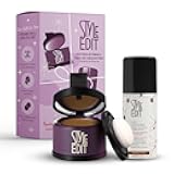 Style Edit Travel Essentials Hair Duo Root Touch Up Powder and Spray | Instant Gray Root Concealer for Grays and Roots Coverage | Medium Brown