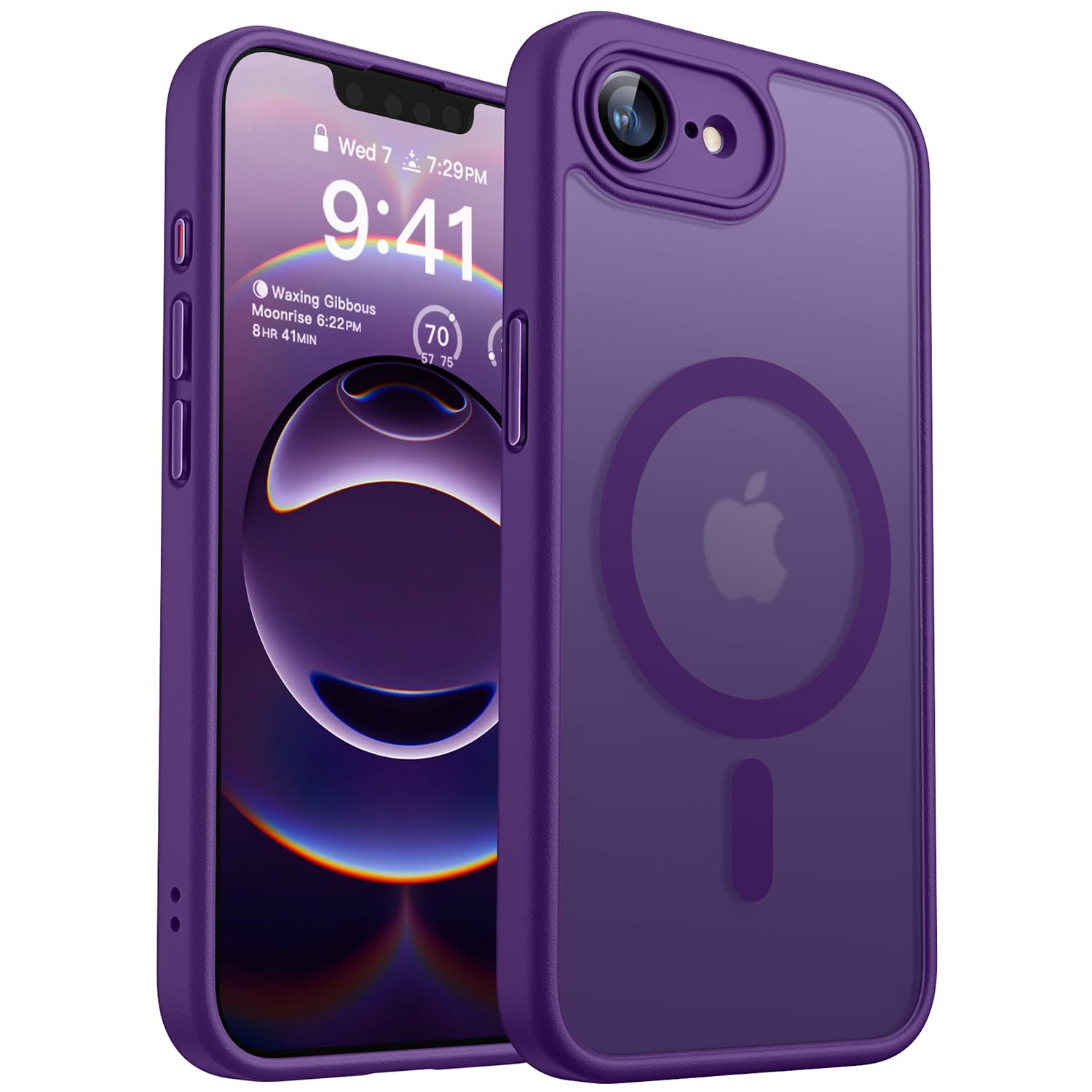 CANSHN Magnetic Shockproof for iPhone 17e / 16e Case, Deep Purple