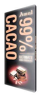 Amul 99% Cocoa Chocolate, 125 g