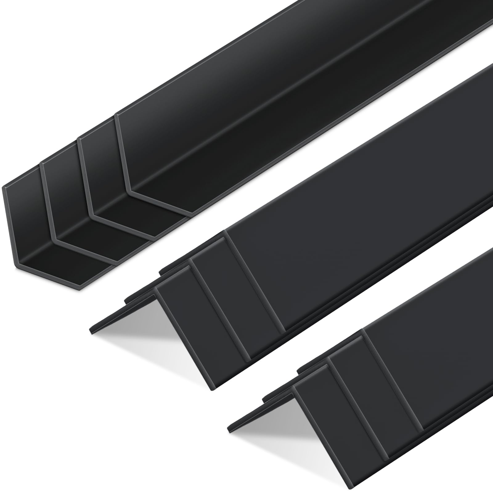 Sasylvia 10 Pcs Wall Corner Guard, 1 X 48 Inches, Black, Vinyl