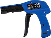 KATSU Tools Kábelkötegelő Pisztoly - Professzionális Nylon Kábelkötöző Feszítő és Vágó Eszköz, Állítható Feszességgel, 2,4-4,8 mm, Kék (4175 3