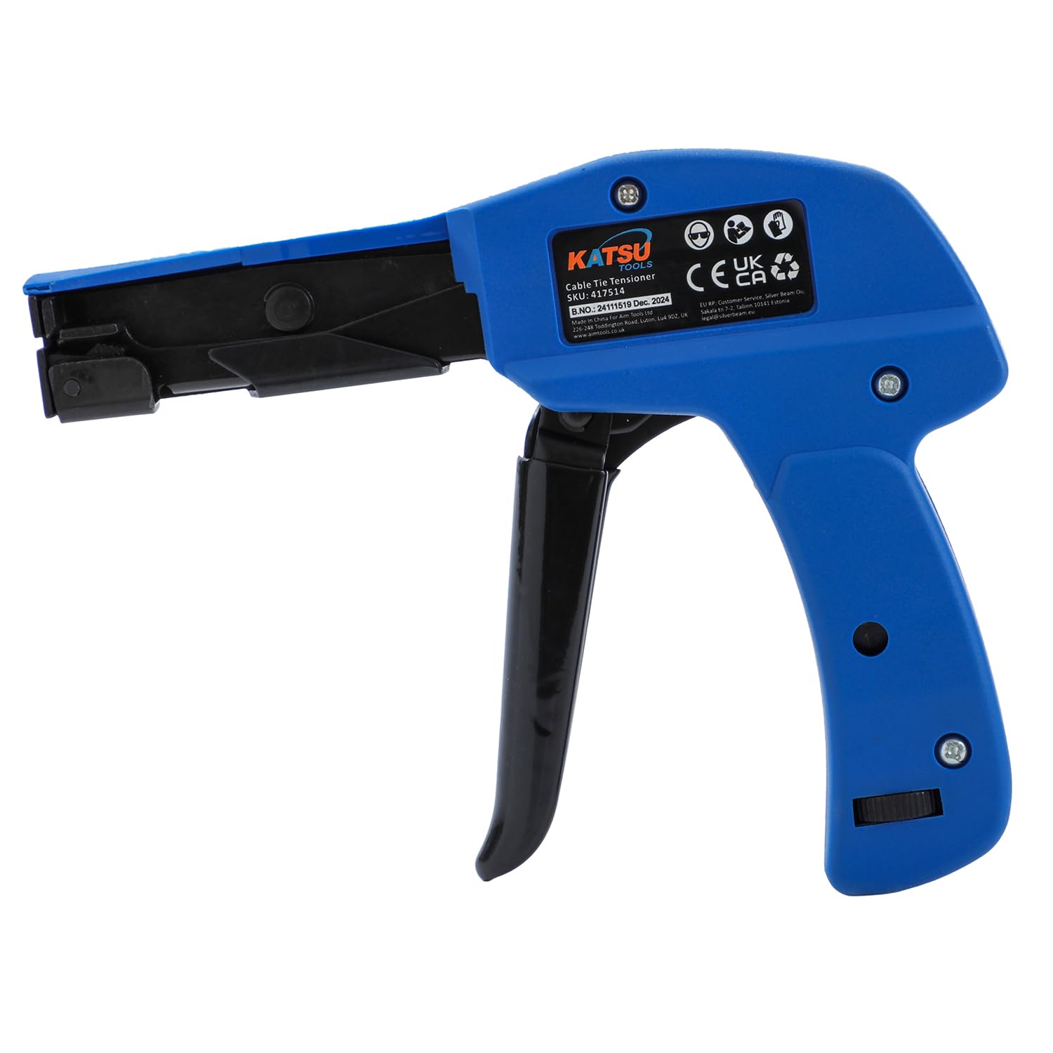 KATSU Tools Pistola per fascette stringicavo in nylon, strumento professionale per tensionamento e taglio 417514