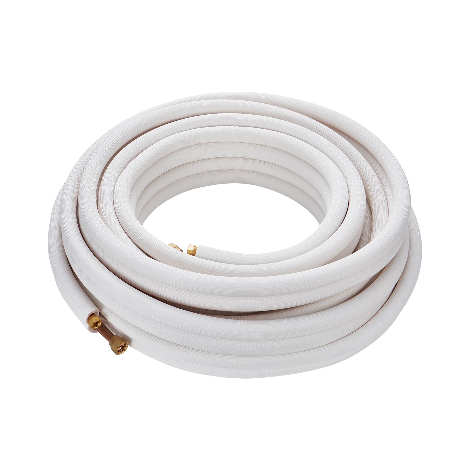 VEVOR 50FT Mini Split Line Set, tubi in rame con diametro esterno da 3/8" e 5/8" e isolamento per aria condizionata, refrigerante o pompe di riscaldamento e HVAC con strisce di avvolgimento.