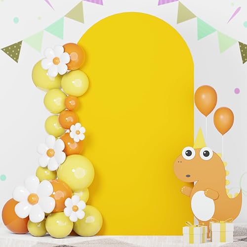 Miniatura 2 de Cubierta de arco de boda de 7.2 x 4 pies, cubierta de arco de elastano dorada ajustada, cubierta de arco de Chiara, paneles de telón de fondo de