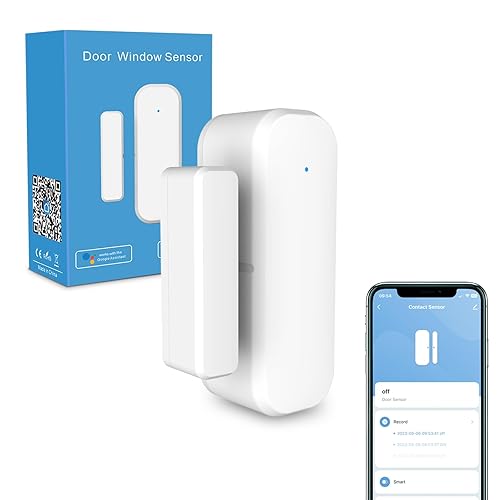 Miniatura 9 de Sensor de puerta inteligente WiFi, sin hub necesario, sensor de ventana inalámbrico con alerta de aplicación, sensor de puerta WiFi 2.4G para