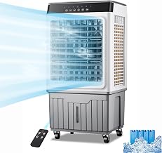 Verdunstungsluftkühler Ventilator für Zuhause & Gewerbe – Kaltluftventilator mit Eis – Tragbare persönliche Kühleinheit