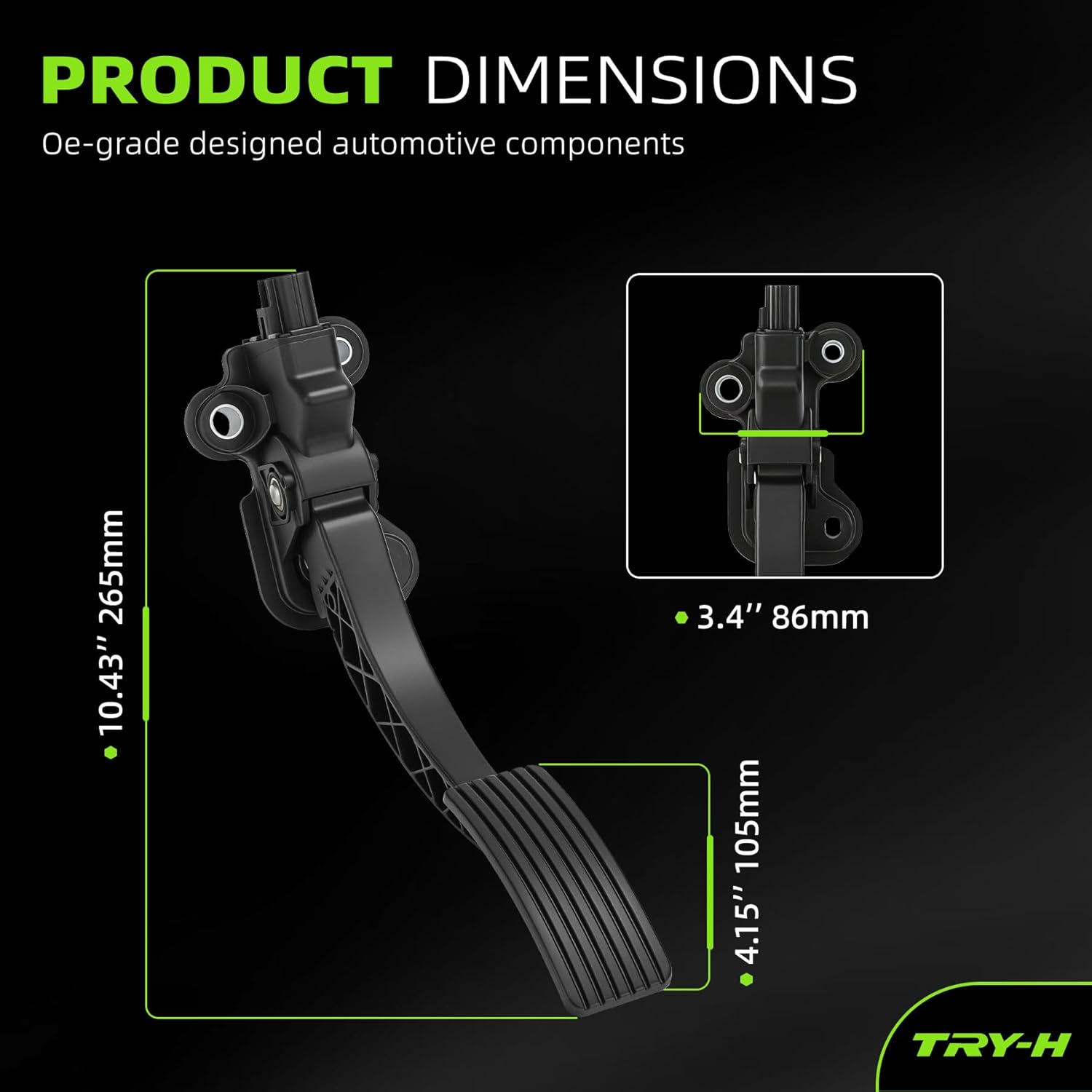 4891585AB Accelerator Pedal Position Sensor for Chrysler 200 Sebring 2007-2014 Jeep Compass Patriot 2007-2017 Dodge Avenger Caliber Journey 2007-2019 Gas Pedals Replace 699-120 APS274 5S8781 4891623AB