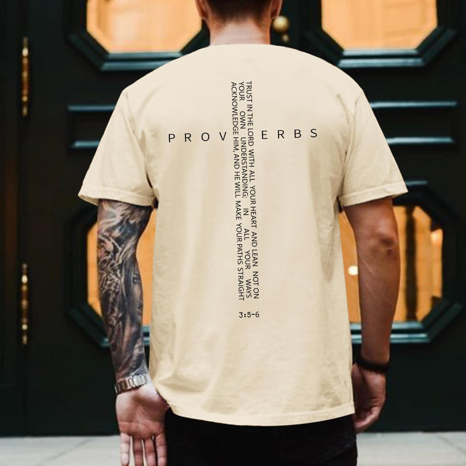 Christian Shirts for Men Vintage Religious Cross Bible Verse T-Shirt Jesus Faith Tshirt Inspirational Graphic Tees - Image 3