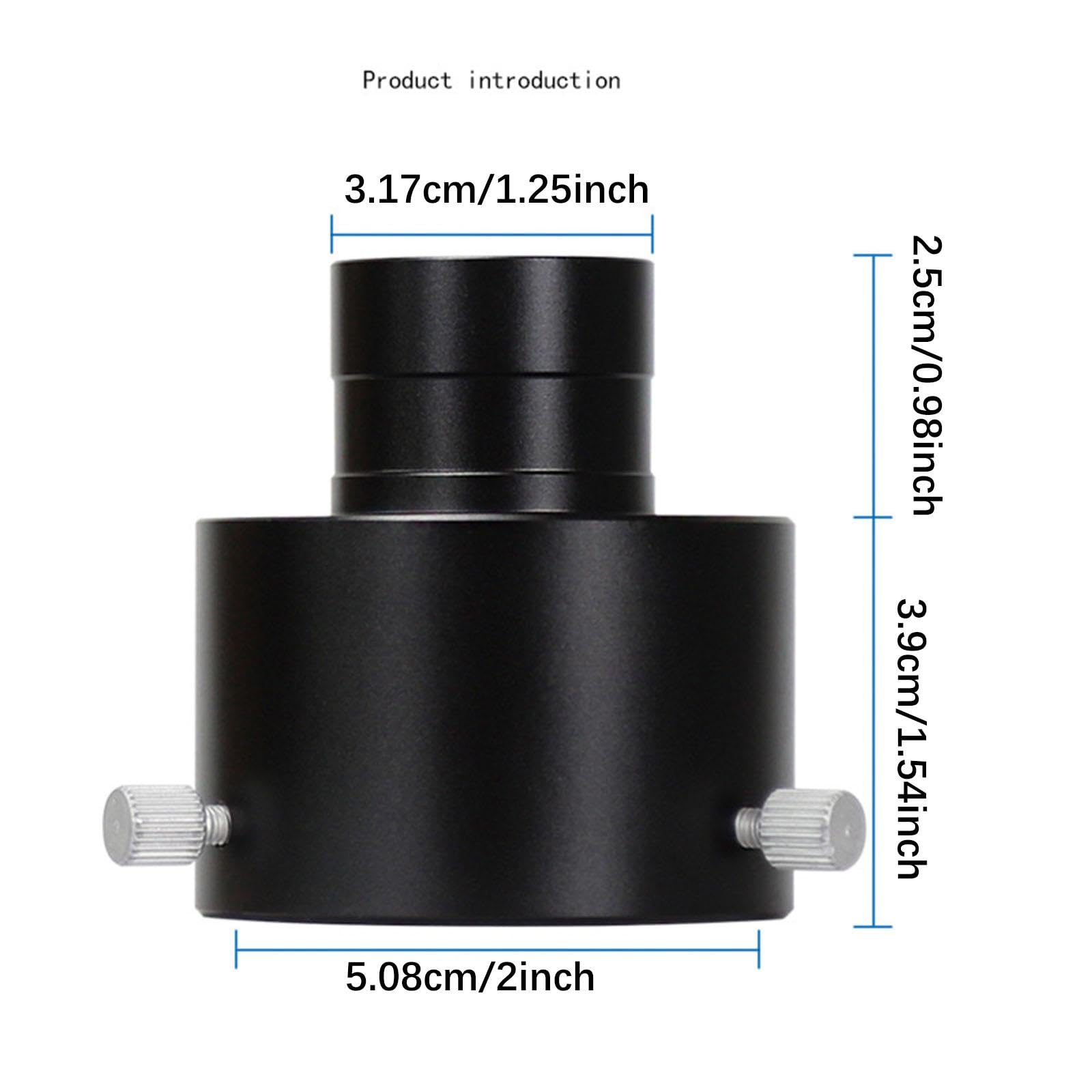 Adaptateur D'oculaire de Télescope 1,25 Pouce vers 2 Pouces, Adaptateur D'interface D'oculaire 1,25 Pouce vers 2 Pouces, Partie Métallique