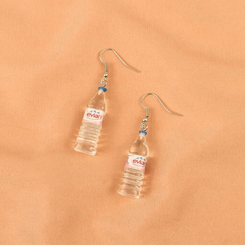 Funny Earrings Sweet Fresh Handmade Colorful 3D Cut Dinosaur Bottle Flower Eggs Simulation Animal Food Dangle Earrings for Women Environmental theme - Image 6