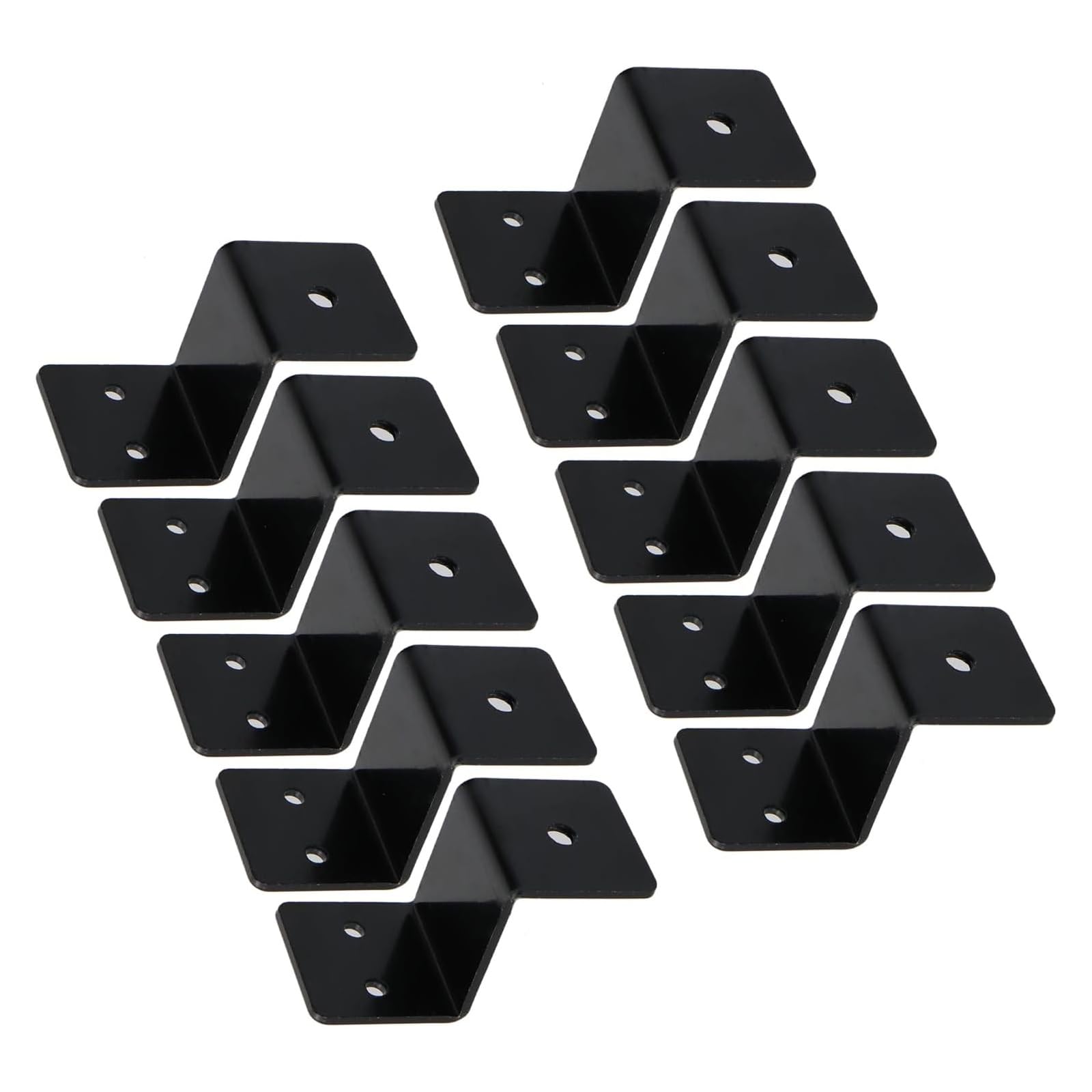 Msioytog 30X24mm Steel Corner 10Pc, Heavy Load Bearing Rustproof Supports For Cabinetry Shelves, Modern Home Decor Furniture Reinforcement Brackets