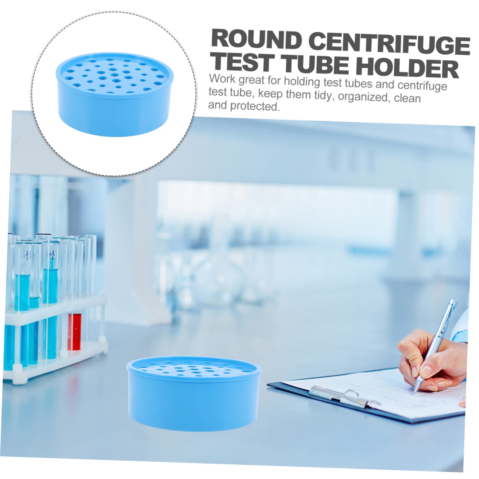 ABOOFAN Organize Your Lab 96 Well Rack Round Plastic Storage Holder Easy to Use