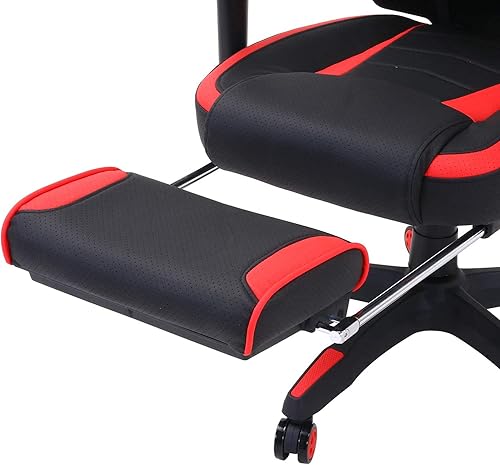 Miniatura 16 de Fuji Boeki 19429 Gaming Chair, Personal Chair, Width 27.0 x Depth 25.8 x Height 46.5 - 49.2 inches (68.5 x 65.5 x 118 - 125.5 cm), Red, Mesh with