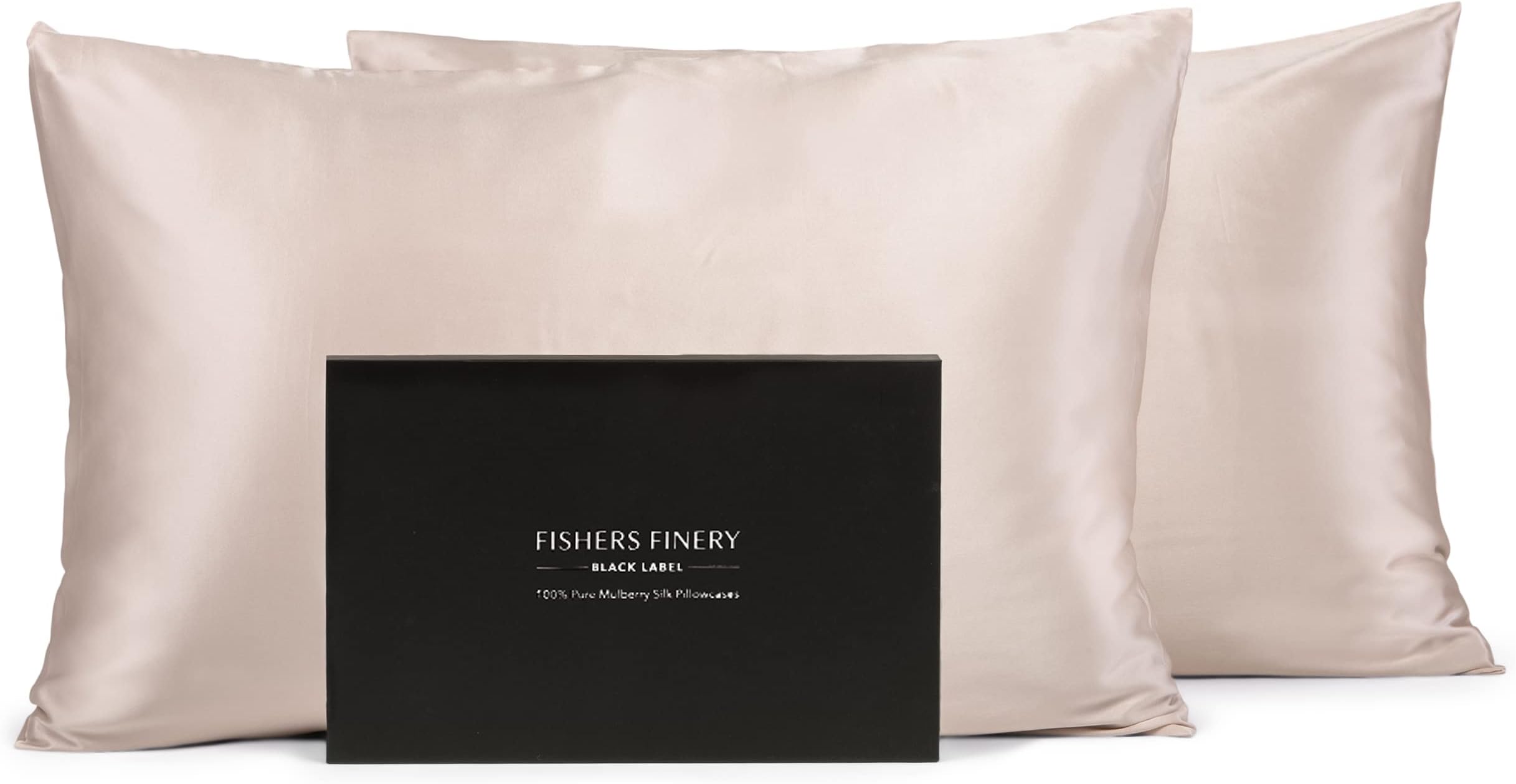 30mm 100% Pure Mulberry Silk Pillowcase 2 Pack, Quality Tested (Taupe, Standard, 2 Pack)