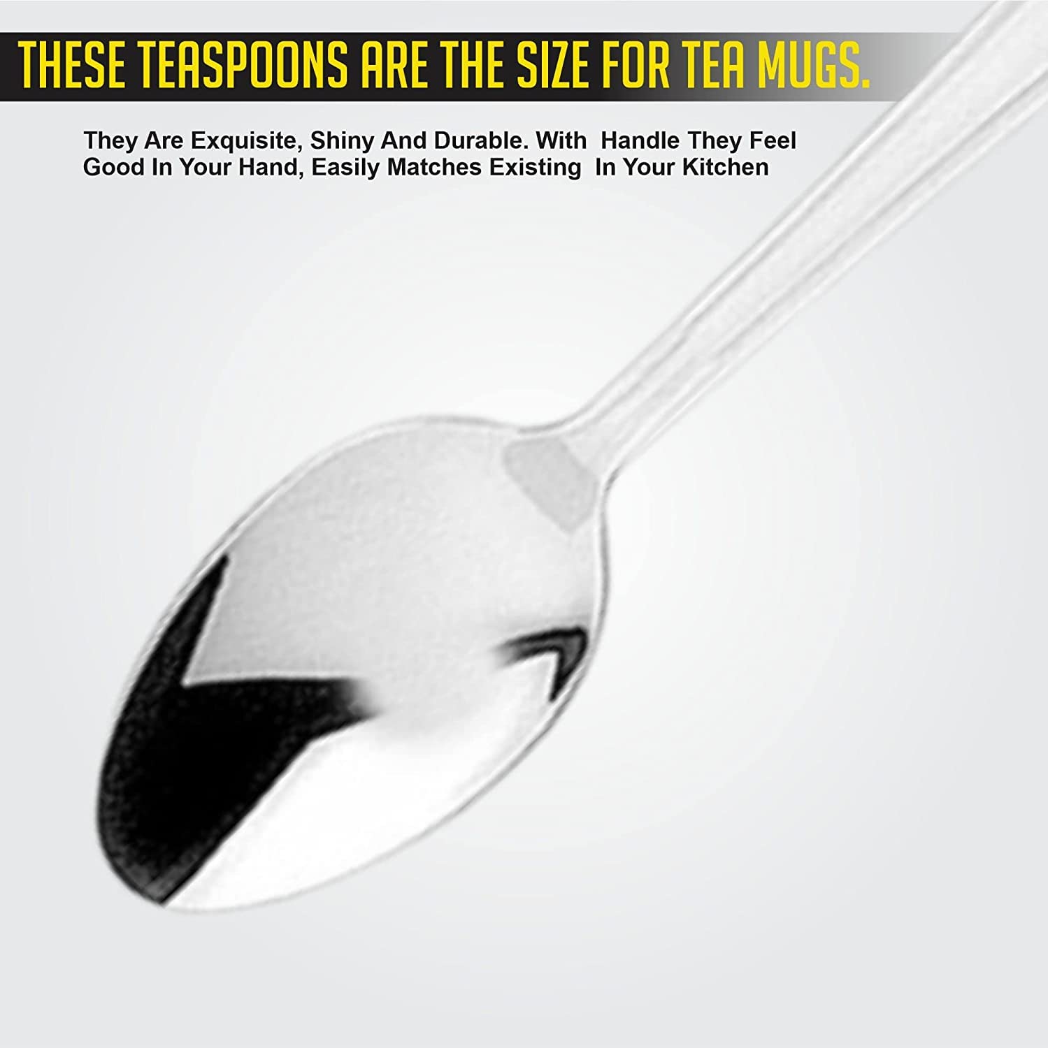 Latte Spoons Heavy Duty Dessert Spoons Long Handle Metal Coffee Spoon Set for Mixing Drinks Latte Glass Coffee Deep Jar Hot Chocolate Espresso Ice Cream Desserts Kitchen Utensil Silver (6 LATTE SPOON) - Image 2