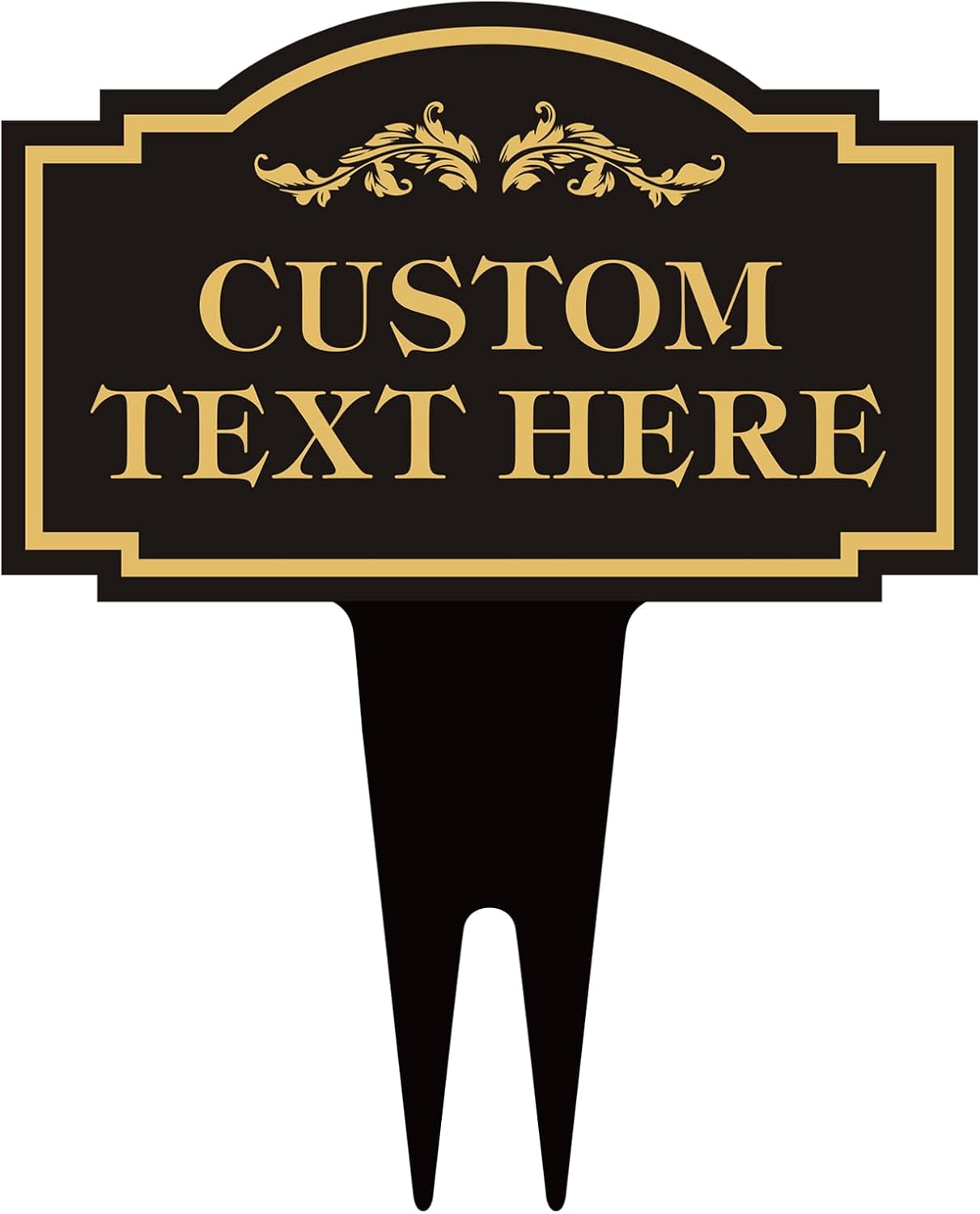 Custom Lawn Sign,Personalized Metal Yard Sign,No Trespassing No Soliciting Address Sign,040 Aluminum,No Rust & Fade Resistant Highly Visible 24 Colors with Metal Stakes