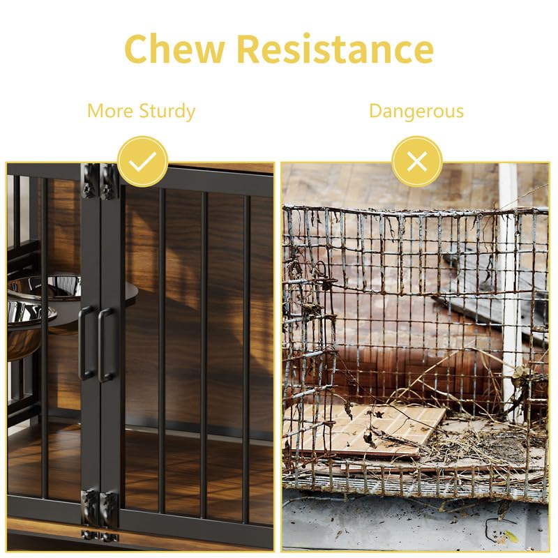 Image showcasing Snapklik.com : LOVMOR Dog Crate Furniture-Style Cages For Dogs Indoor ...