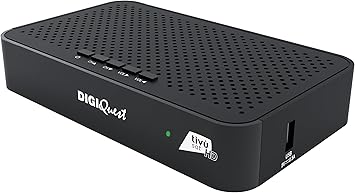 DIGIQUEST Tivùsat Classic Q10 Decoder | HD Tivùsat Satellite Receiver | Mediaplayer, 2-in-1 Remote Control and TVU Card Included | HDR10/ HLG