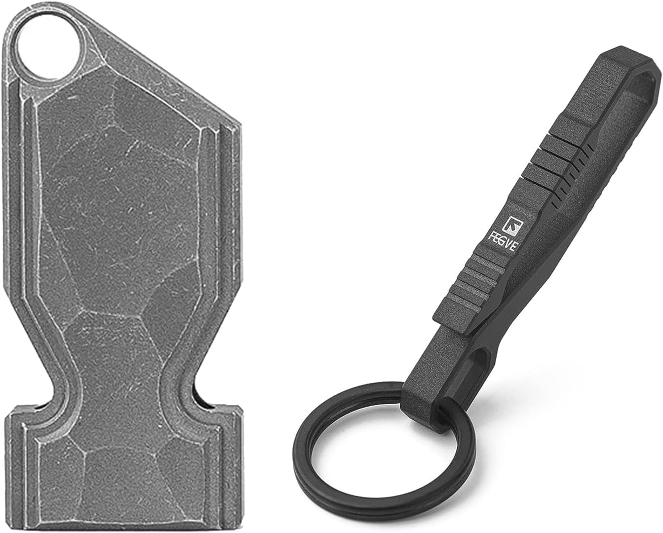 TISUR Titanium Emergency Whistle Keychain Pocket Clip
